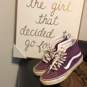 Used Vans Classics Purple Hight Tops Men Sz 7 / Wmn Sz 8.5